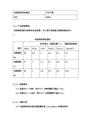 年生產6萬噸電熔鎂生產線項目投資申請報告(V8.1)
